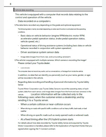 toyota jpn taxi 2025-2026 owners manual in english